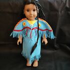 American Girl Doll Kaya With Blue Pow Wow Outfit