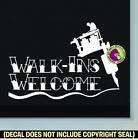 TATTOO WALK-INS WELCOME #2 Vinyl Decal Sticker Shop Ink Machine Window Door Sign