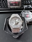 Casioak G-Shock GA-2100FF Modified With Frosted Silver Stainless Steel Strap!