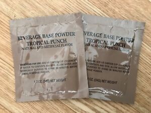 2x Original USA US MRE Beverage Base Powder - Tropical Punch NEW ORIGINAL PACKAGING - Vitamin C