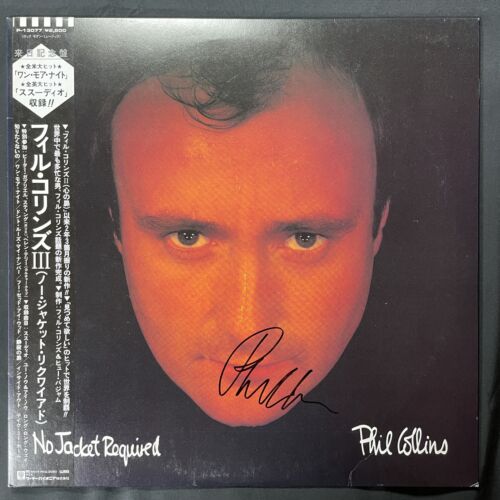 COA AUTOGRAPH Phil Collins  VINYL LP JAPAN OBI Signed