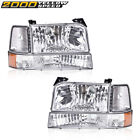 Headlights Corner Signal Bumper Lamps Fit For 92-96 Ford F150 F250 F350 Bronco (For: 1996 Ford F-150)