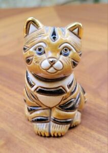 Artesania Rinconada De Rosa Tabby Cat Kitten Gold Accents Uruguay
