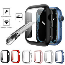 For Apple Watch Series 8 7 41/45mm iWatch Case Cover Full Glass Screen Protector