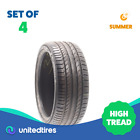 Set of (4) Driven Once 225/35R18 Continental ContiSportContact 5 AO 87W - 8.5/32 (Fits: 225/35R18)