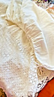 LARGE VICTORIAN OR EDWARDIAN WHITE COTTON AND LOTS OF LACE HALF UNDERSKIRT AS IS