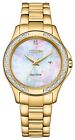 Citizen Eco-Drive Women's Gold Diamond Accents Calendar Watch 32MM EW2642-59D