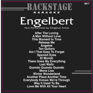 ENGELBERT Karaoke CD+G 18 TRACKS Backstage  #8817 IN ORIGINAL Black Sleeve