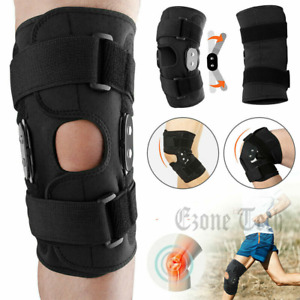 Knee Brace Hinged Compression Sleeve Joint Support Open Patella Stabilizer Wrap