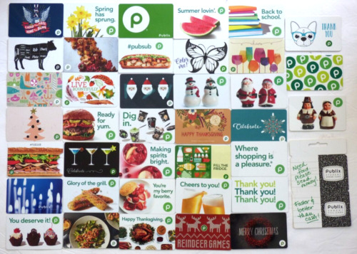 Publix Gift Card - LOT of 40 Different Styles - Food - Collectible - NO Value