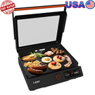 Electric Griddle Portable Flat Top Grills W/Hood LCD Display Non-stick 238 sq in
