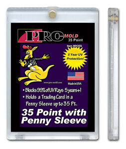(50) PROMOLD MH35S ONE TOUCH 35 PT. SLEEVED TRADING CARD MAGNETIC HOLDERS