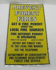 PREVENT FOREST FIRES Sign orig reflective fire warden fire permit safety ad