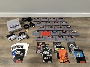 Super Nintendo SNES Console - SUPER BUNDLE - 21 Games! All Authentic!