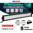 1200W 22inch LED Work Light Bar Dual Row Spot Flood Combo For Jeep SUV USA Truck