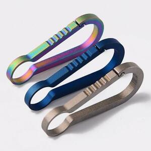 Titanium Alloy Outdoor Camping Carabiner Keychain Hanging Buckle Snap Hook