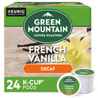 Green Mountain Coffee French Vanilla Decaf K-Cup pods, Light Roast, 24 Count
