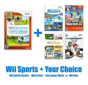 Wii Sports (2006) + Choose Sports Resort Mario Kart & More! Pristine & Authentic