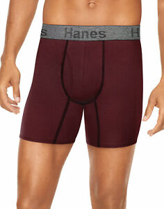 Hanes Men's 3-Pack Comfort Flex Boxer Briefs Fit Ultra Soft Cotton Stretch Wick