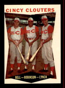 1960 Topps #352 Gus Bell/Frank Robinson/Jerry Lynch VGEX Reds Cincy Clouters 553
