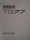 Yamaha Tone Generator TG-77 Scan From Original Midi Data Format E Book
