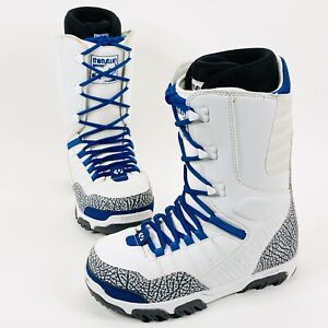 Thirtytwo 32 Mens PRION Snowboard Boots White Blue Lace Mens Boot Size 8.5 US