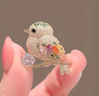 Shiny Rhinestone Cute Bird Corsage Brooch Decorated Clothing Lapel Pin Women New