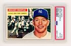 Mickey Mantle 1956 Topps #135 Gray Back PSA 4 Strong Eye Appeal Yankees HOF