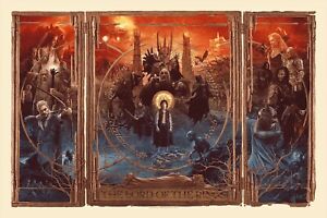 New ListingLord of the Rings Triptych by Gabz - Bottleneck Gallery Screenprint
