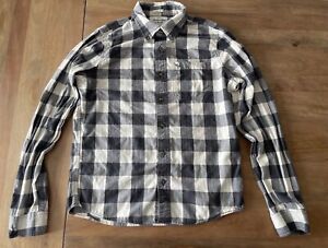 Abercrombie & Fitch Flannel Muscle Shirt Mens XL Long Sleeve Outdoors *flaw*