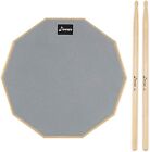 Donner 8-inch Drum Practice Pad With Maple Wood Drum Sticks -US Seller Ship Fast