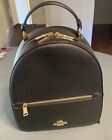 Coach Solid Black Crossgrain Leather Jordyn Backpack, Style F76624