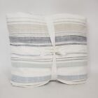 POTTERY BARN Clayton Striped Cotton FULL/QUEEN Duvet Cover NWOT Read