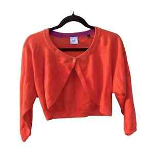 CAbi orange cap sleeve sweater, women's size XS