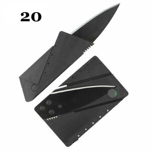 20x Credit Card Knives Thin Cardsharp Wallet Folding Pocket Micro Knife Survival