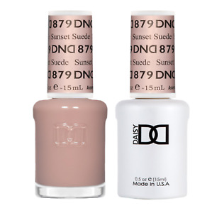 DND DUO GEL - SHEER COLLECTION - 879 SUNSET SUEDE -  GEL NAIL POLISH SET