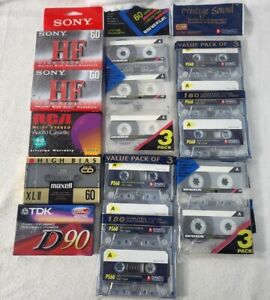 Blank Cassette Tapes Lot Of 15 Mixed TDK RCA Maxell Sony Universal Prestige