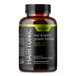 Men's Hair Growth Supplement, Prevent Hair Loss & Grow Hair And Beard - 60 Count