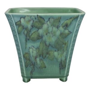 New ListingRookwood 1931 Vintage Pottery Decorated Mat Hand Painted Floral Vase 6036 Sax
