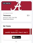 Alabama vs.Tennessee football game. Two VIP tickets & reserved parking 