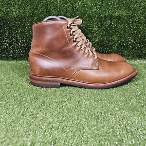 Allen Edmonds Higgins Mill Natural Brown Leather Ankle Boots Mens Size 11.5 D