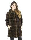 Mink fur coat 48-50 brown star light coat sagafurs vison норка pelliccia visone