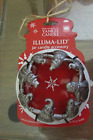 New ListingYankee Candle SNOWMAN Illuma-Lid JAR CANDLE TOPPER Christmas-nwt-RARE