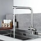 Kitchen Sink Faucet Bar Mixer Tap with 3 Way Pure Filter Water Stainless Steel