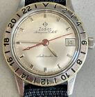 Serviced Zodiac Aerospace GMT Vintage 752-925 Mens Swiss Watch