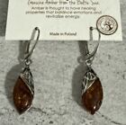 Midwest Amber Sterling Silver Genuine Amber Dangle Earrings $68!