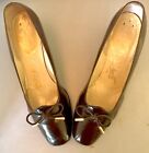 Vintage Delman Brown Patent Leather Heels