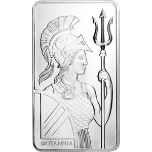 10 oz Silver Bar - Royal Mint Britannia - .999 Fine in Mint Sealed Plastic