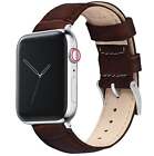Apple Watch Coffee Brown Alligator Grain Leather Watch Band Watch Band
