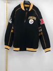 G-III Mens Black Embroidered Pittsburgh Steelers Football-NFL Jacket Size XXL